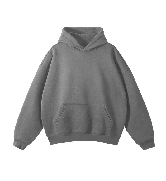 GREY BASIC OVERSIZE HOODIE