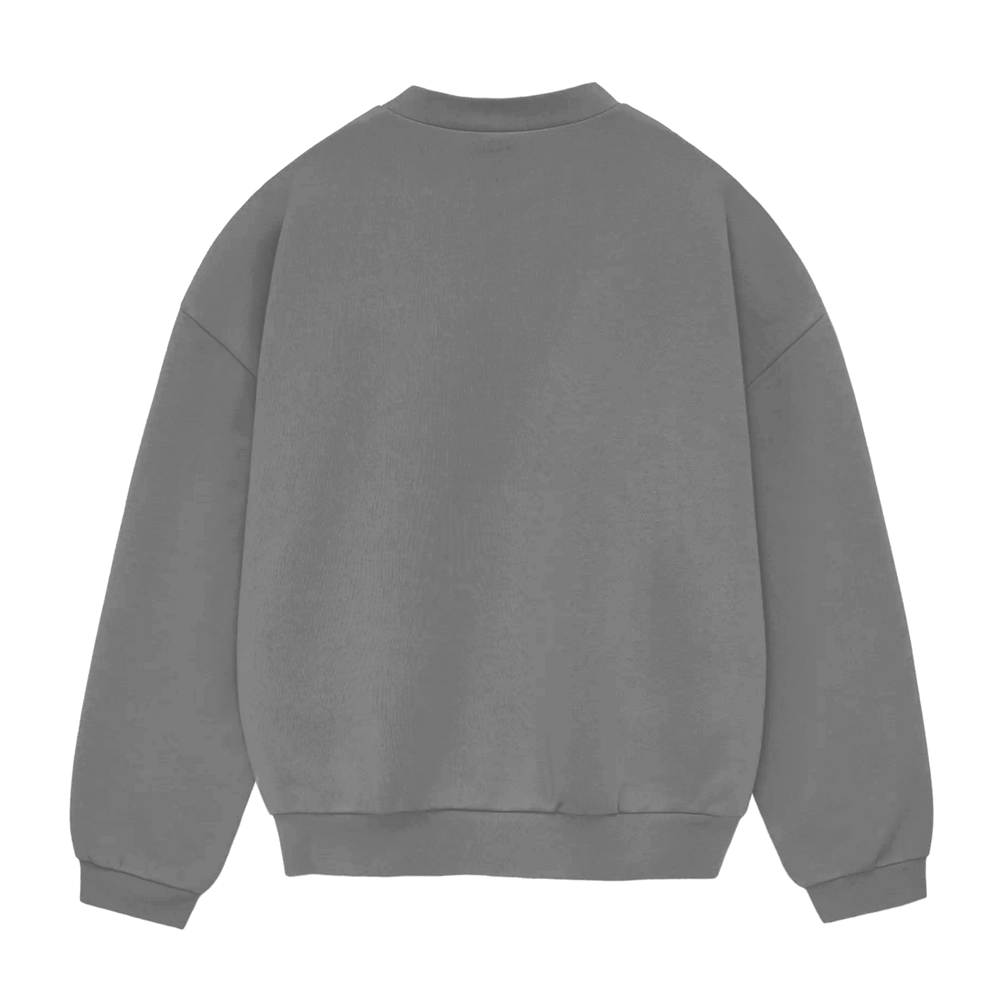 GREY OVERSIZE BASIC CREWNECK