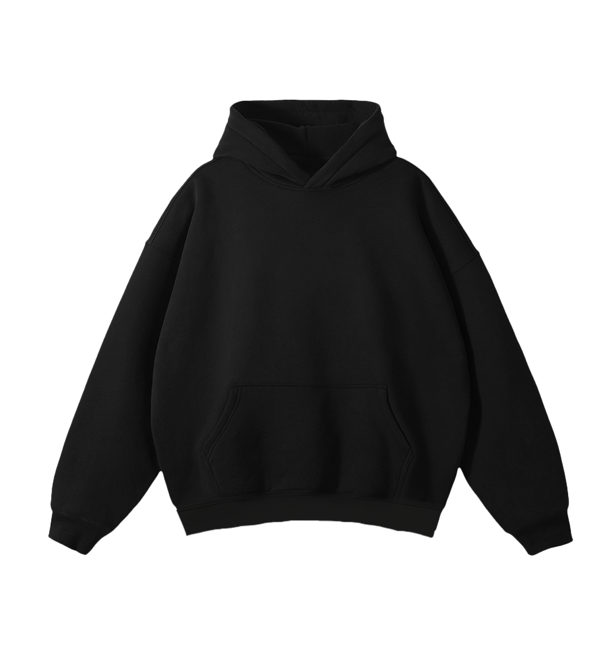 BLACK BASIC OVERSIZE HOODIE