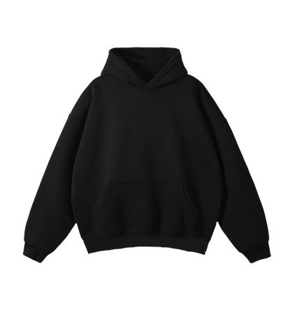 BLACK BASIC OVERSIZE HOODIE