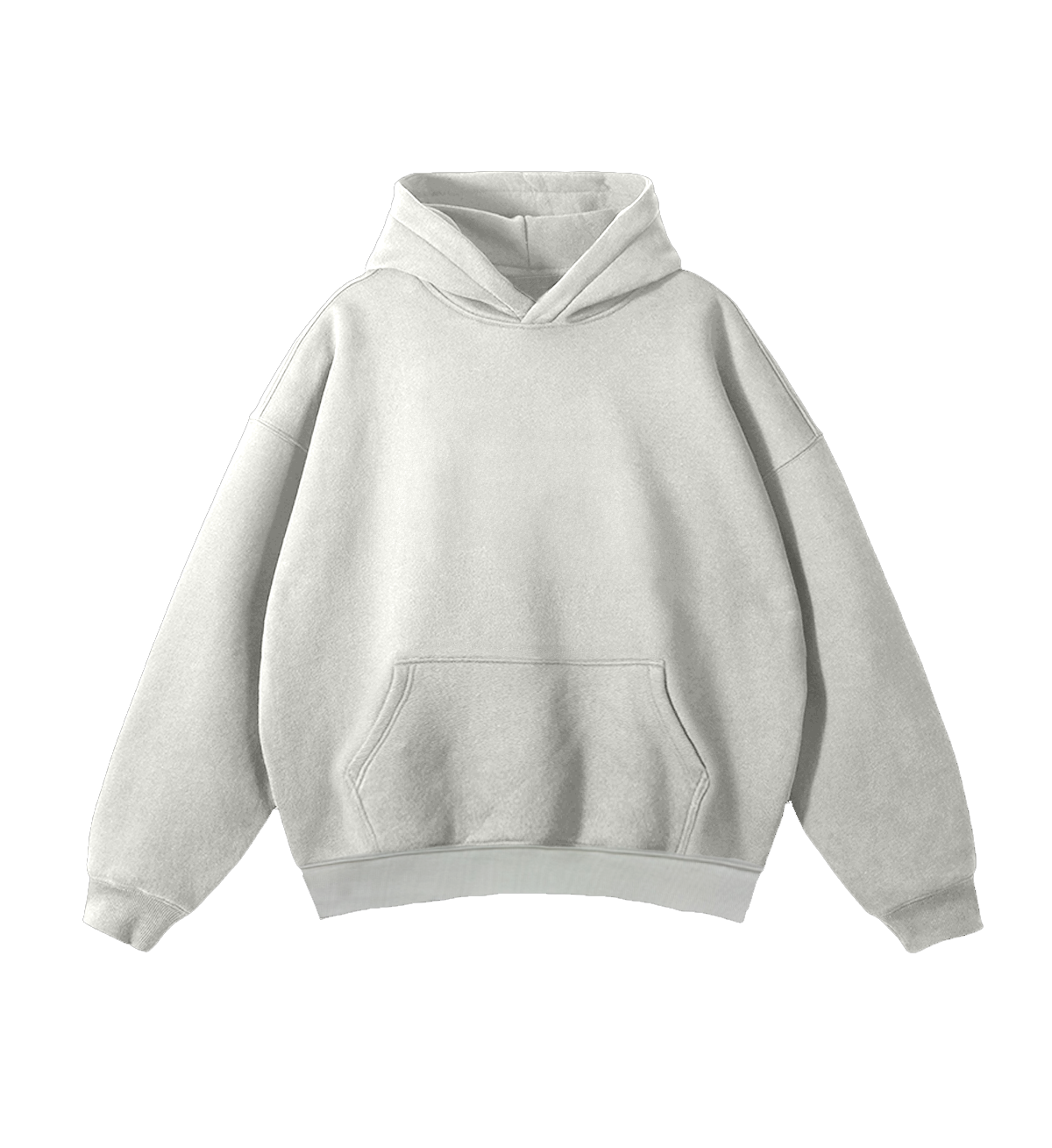 WHITE BASIC OVERSIZE HOODIE