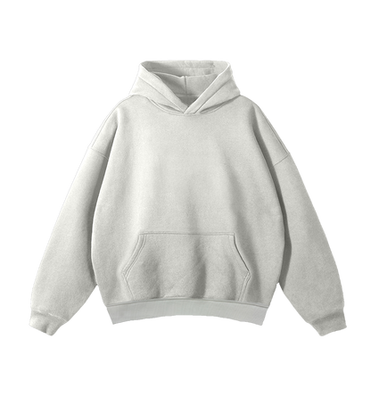 WHITE BASIC OVERSIZE HOODIE