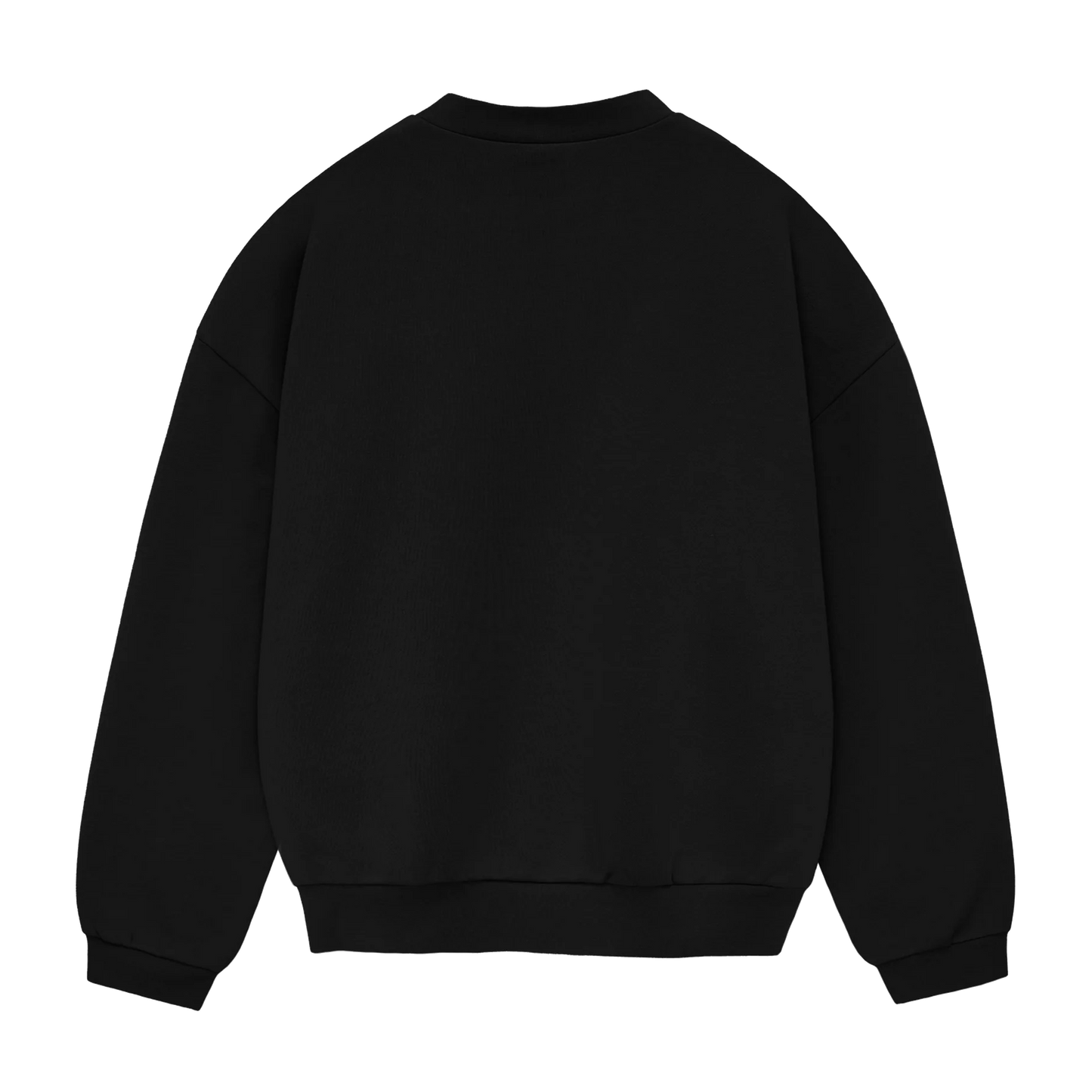 BLACK OVERSIZE BASIC CREWNECK