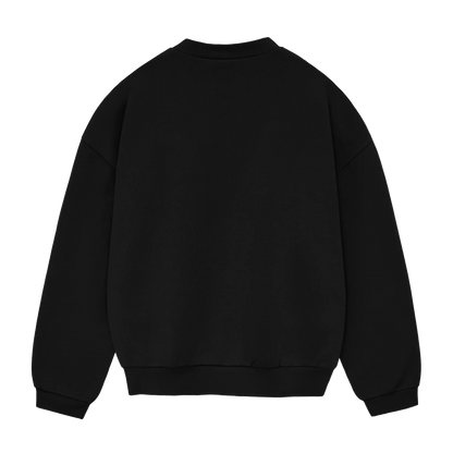 BLACK OVERSIZE BASIC CREWNECK