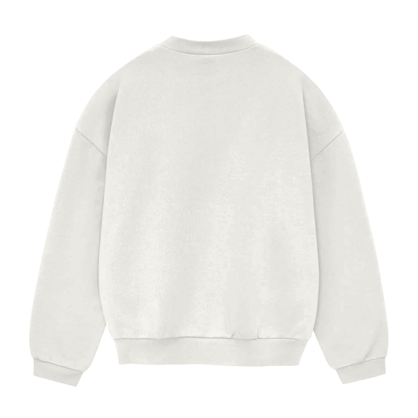 WHITE OVERSIZE BASIC CREWNECK