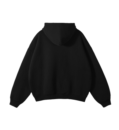 BLACK BASIC OVERSIZE HOODIE