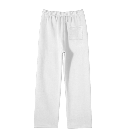 WHITE LOOSE-FIT SWEATPANTS