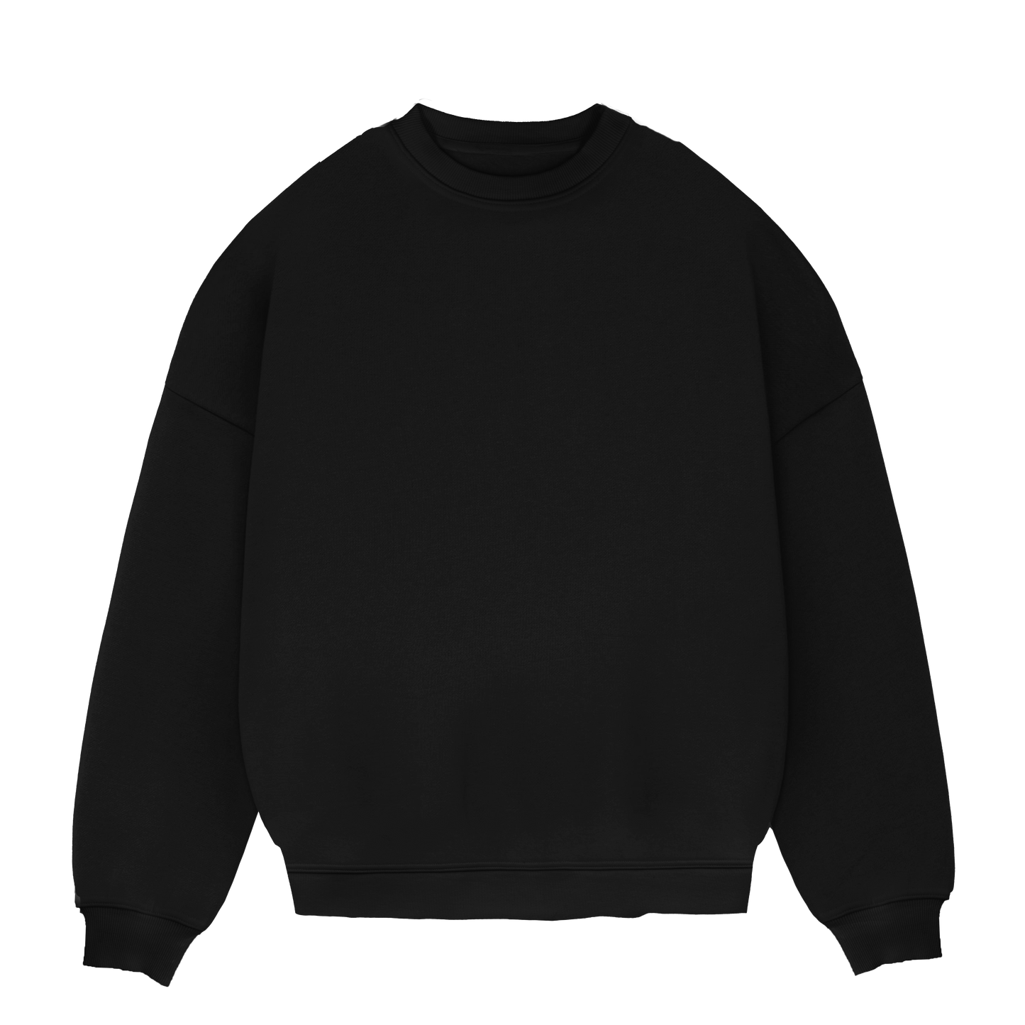 BLACK OVERSIZE BASIC CREWNECK