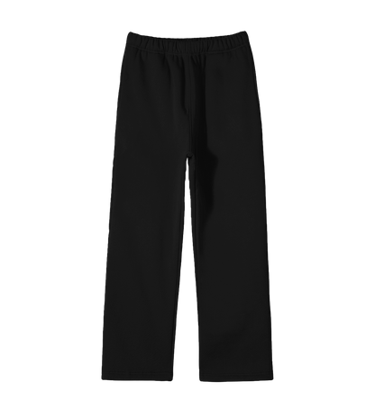 BLACK LOOSE-FIT SWEATPANTS