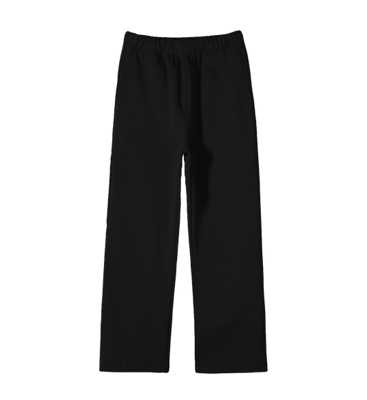 BLACK LOOSE-FIT SWEATPANTS